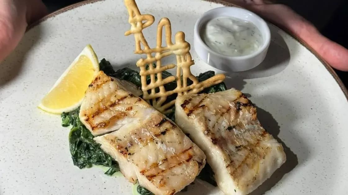 Grillde bişirilen Sudak balygy