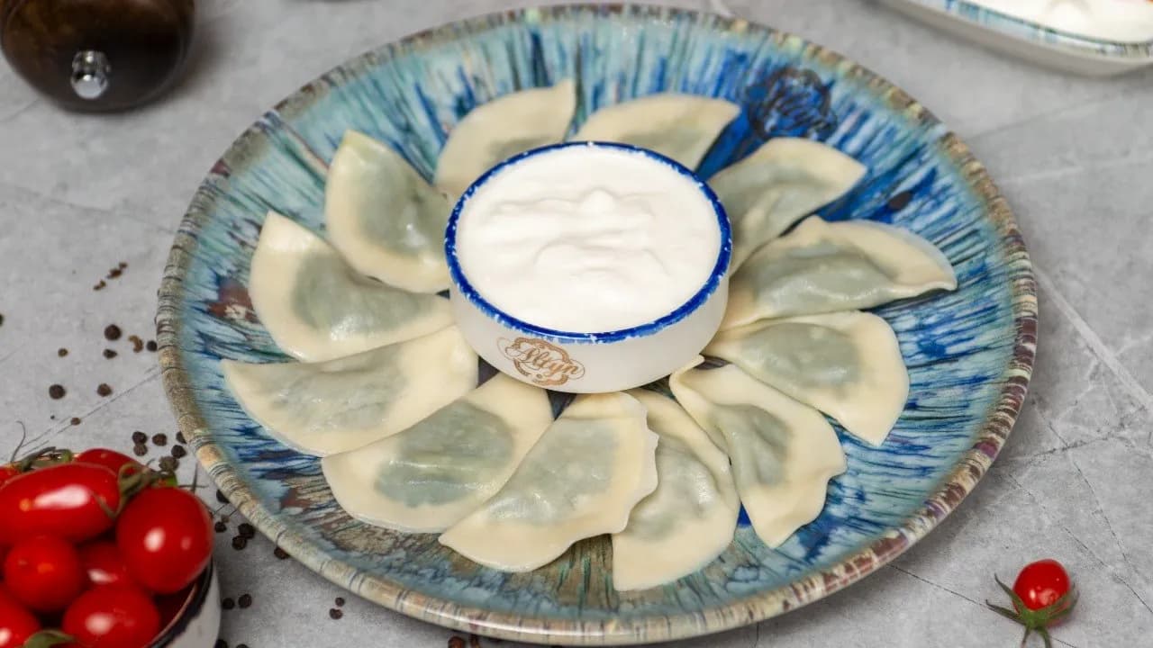 Пельмени со шпинатом