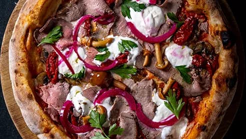 Rozbifly pizza