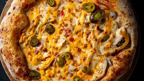 Çili towukly pizza