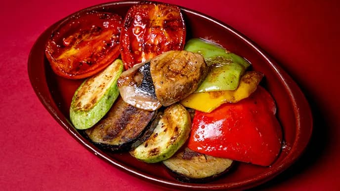 Grillde gök önümler