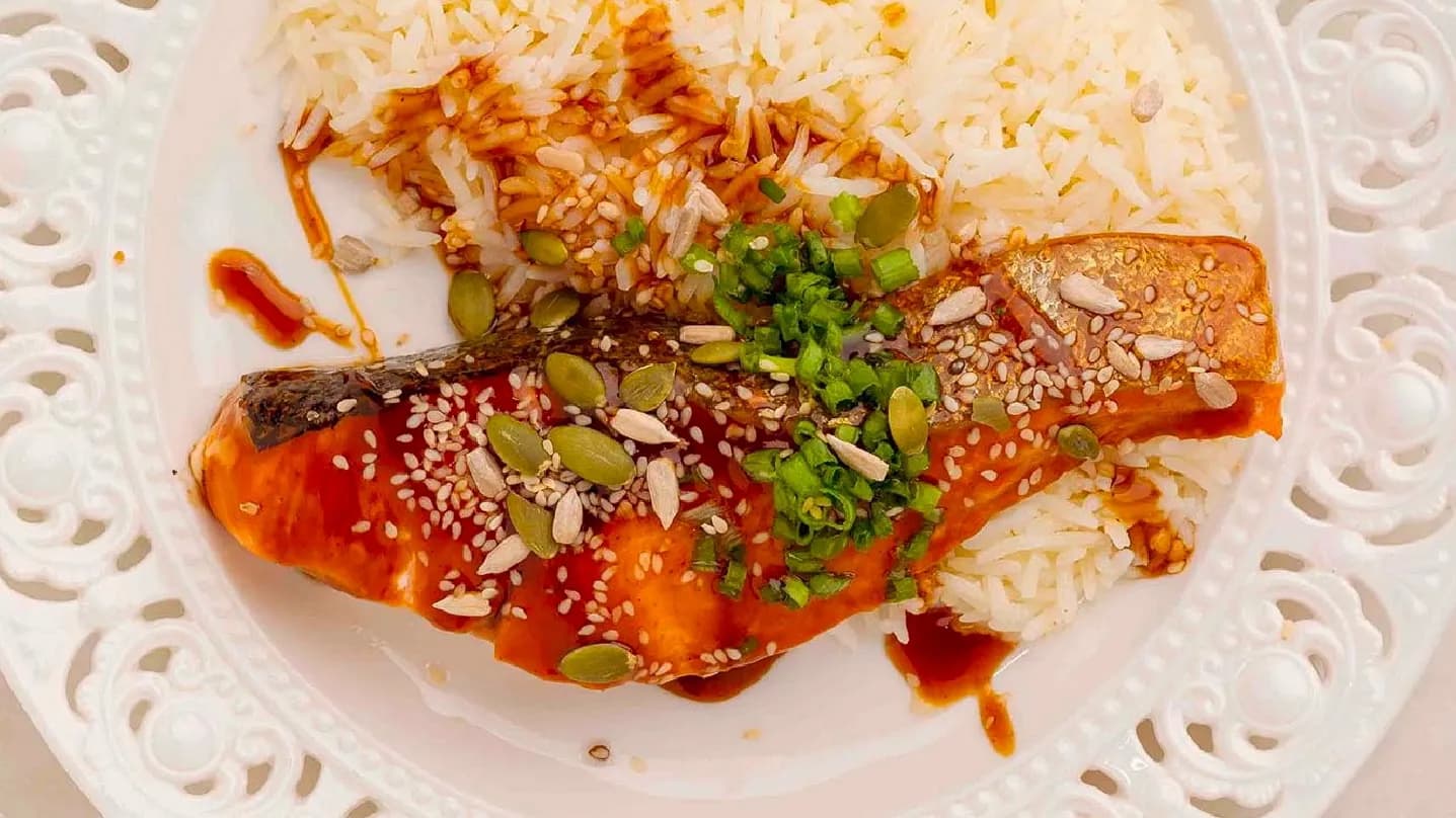 Teriyaki gyzyl balyk