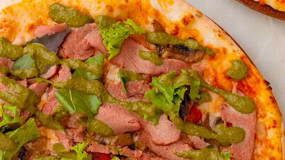 Kızartılmış et pizzası