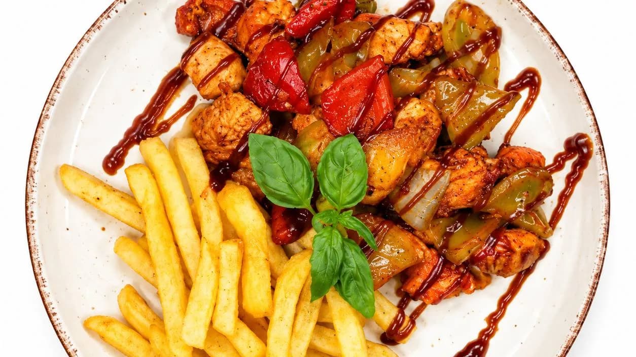 Chicken with barbecue sauce