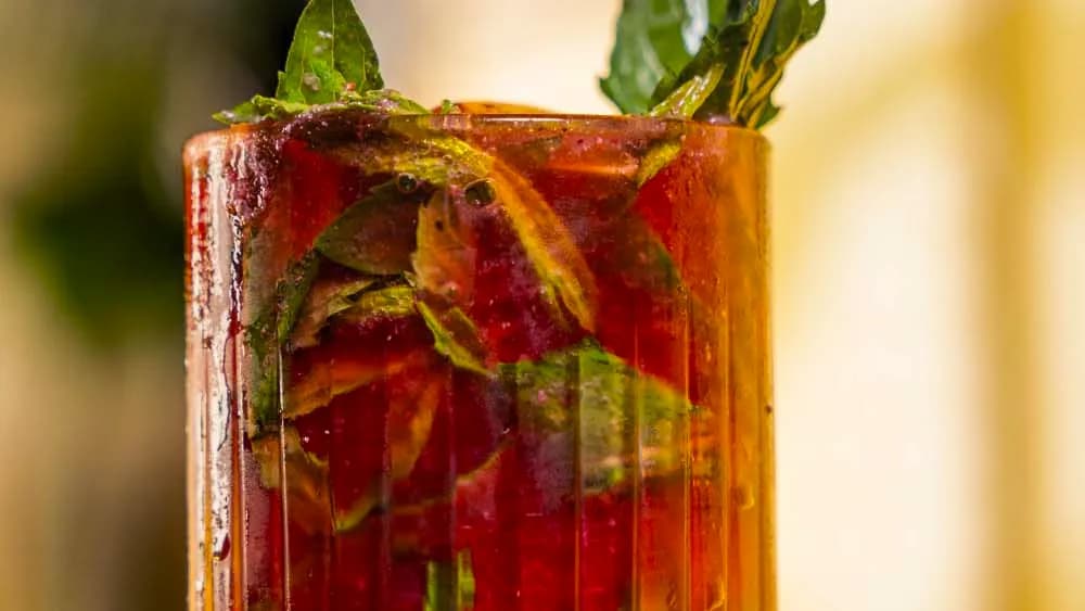 Raspberry mohito