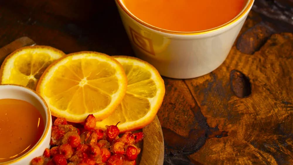 Sea buckthorn with honey