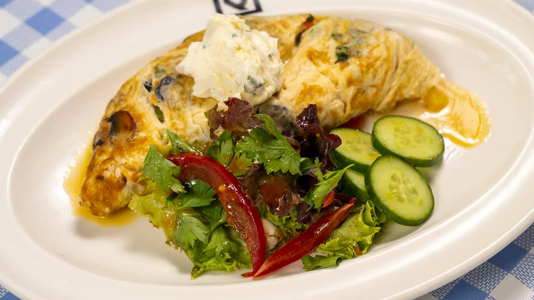 Hindi ve mantarlı omlet