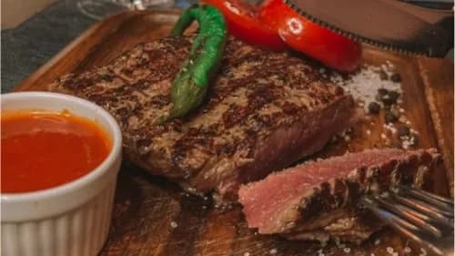 Young veal tenderloin steak