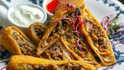 Pancakes with meat