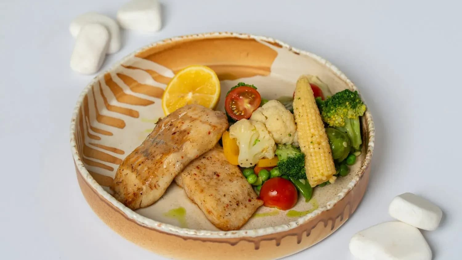 Baked Zander with Vegetables