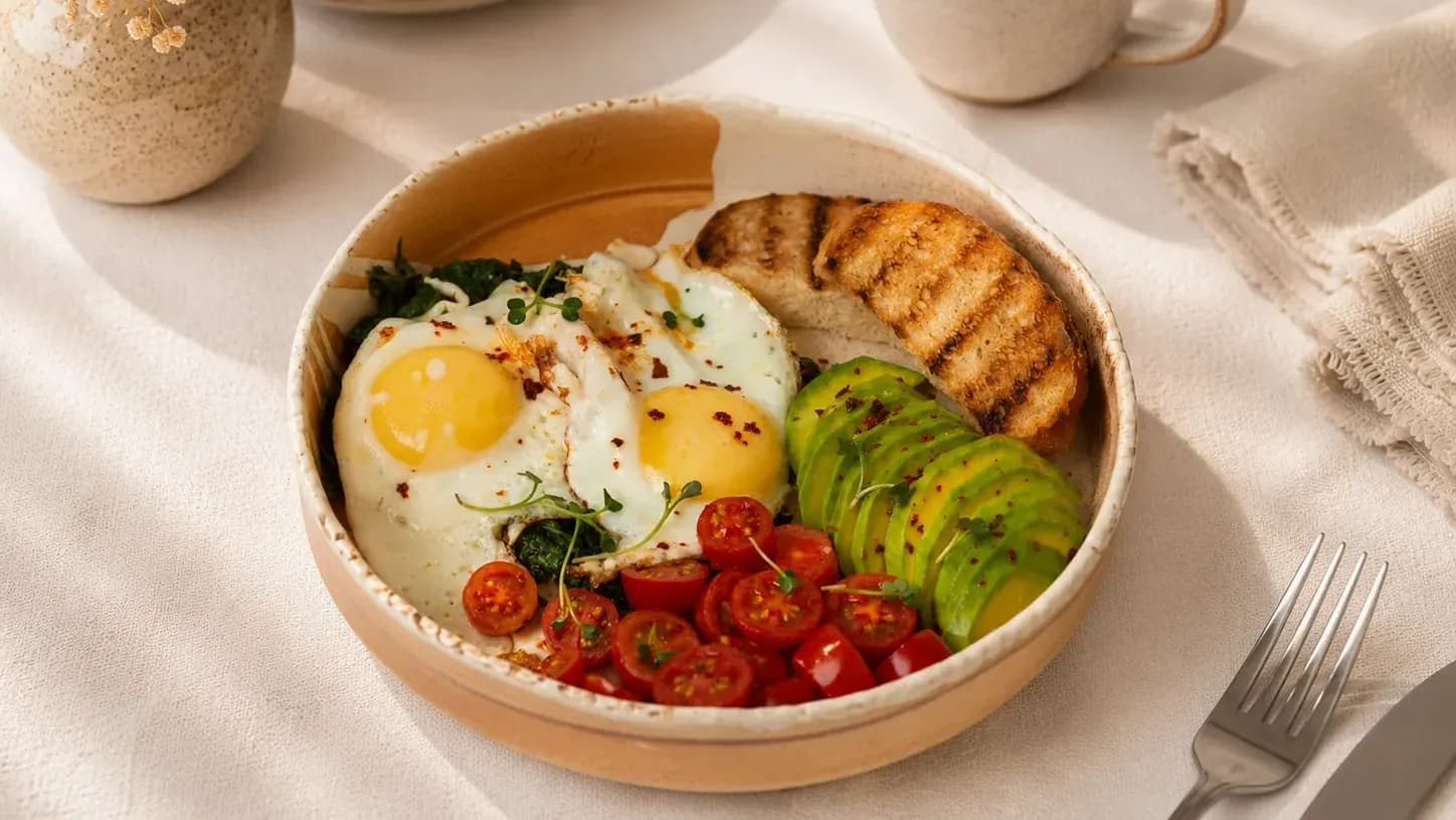 Fried Eggs with Avocado